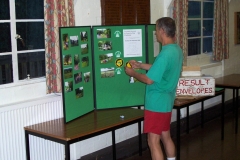 06:33 : Meriden Village Hall : Bob Brandon updating the display board