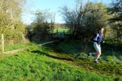 08:10 : Now approaching Carol Green.  This is the board walk we built a few years back, but still so dry that everyone jumps off it and follows a wide grassy path ...