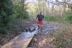 Approaching Eaves Green - around a mile to the finish (hence smiles)