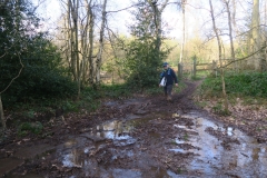 Approaching Eaves Green - around a mile to the finish (hence smiles)