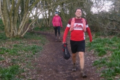 Approaching Eaves Green - around a mile to the finish (hence smiles)