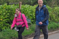 Showell Lane - little more than a mile to the finish (hence smiles)