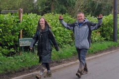 Showell Lane - little more than a mile to the finish (hence smiles)