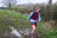 Approaching Eaves Green - around a mile to the finish (hence smiles)